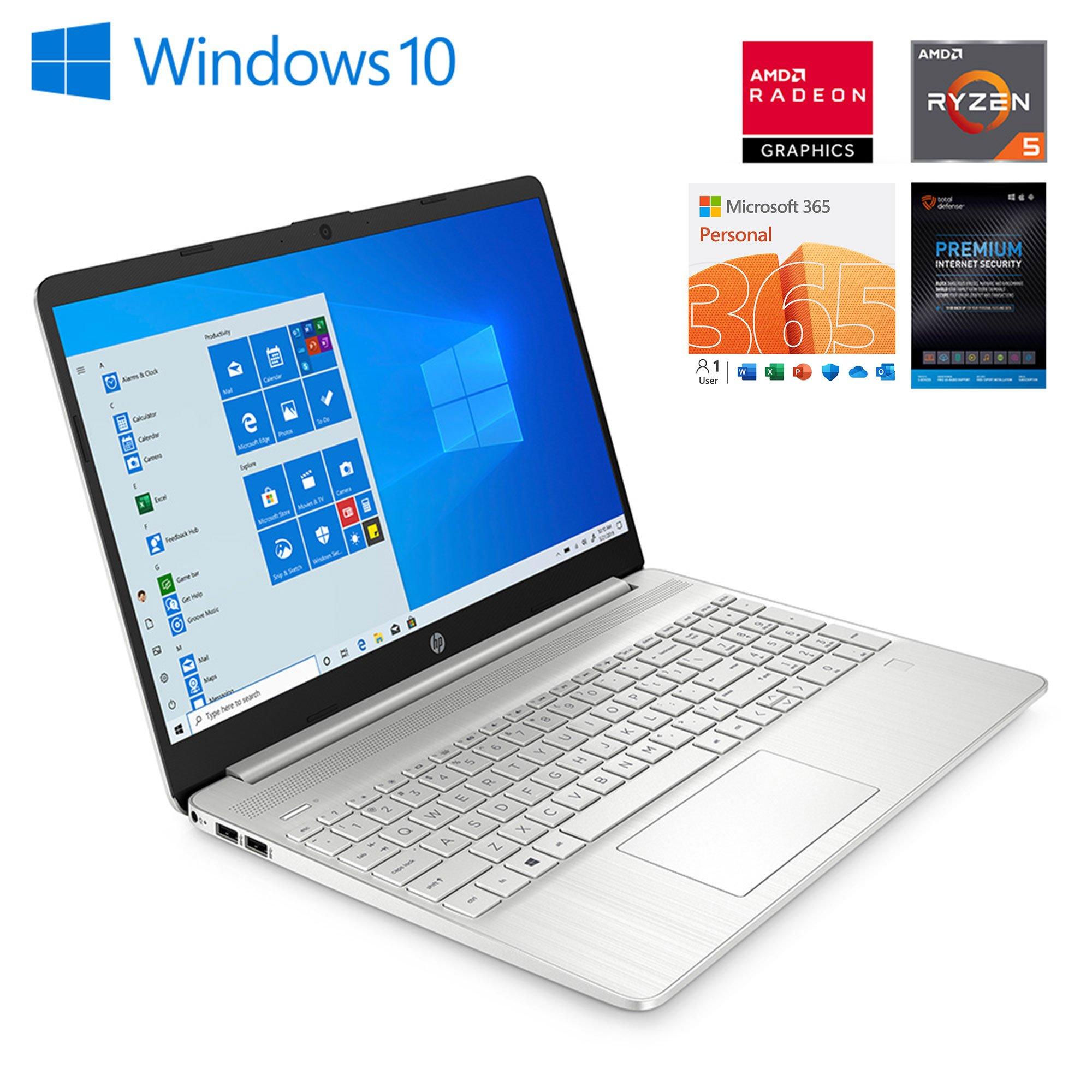 15" HP Notebook w/ 256GB SSD, 8GB RAM, Total Defense Internet Security & Microsoft 365