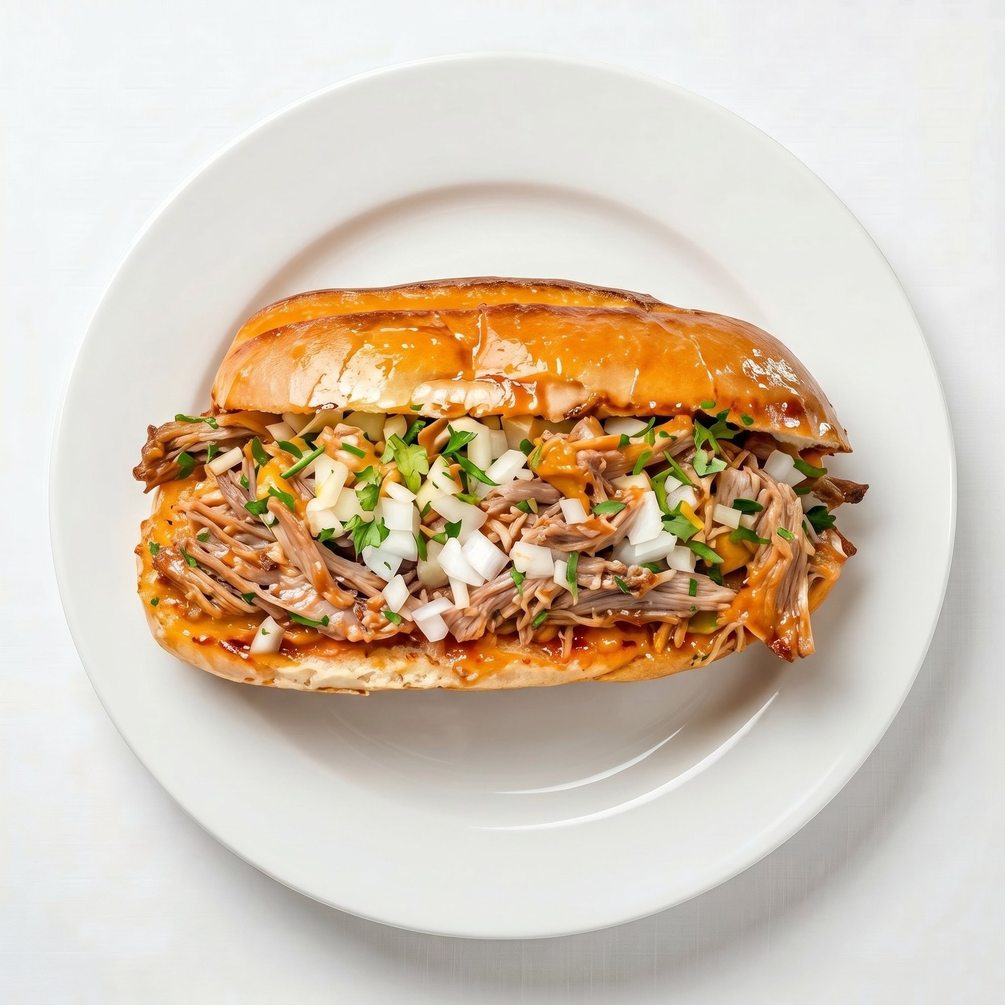 Torta Birria con Consomé