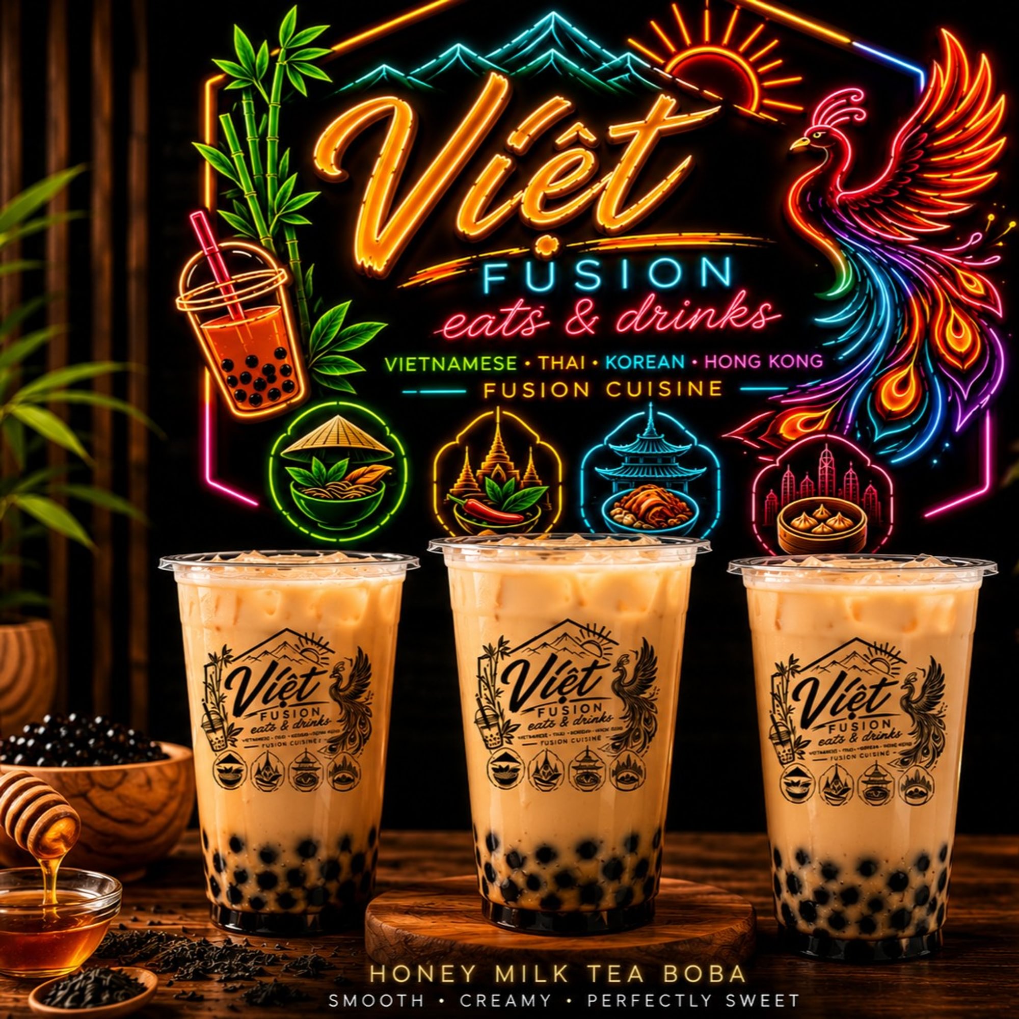 D3. Honey Milk Tea Boba