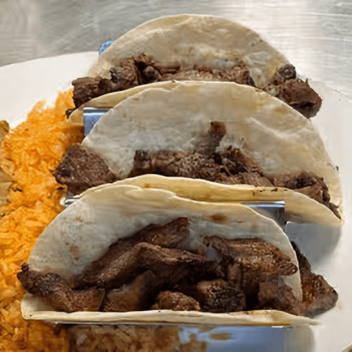 31A. Three Pieces Steak Tacos