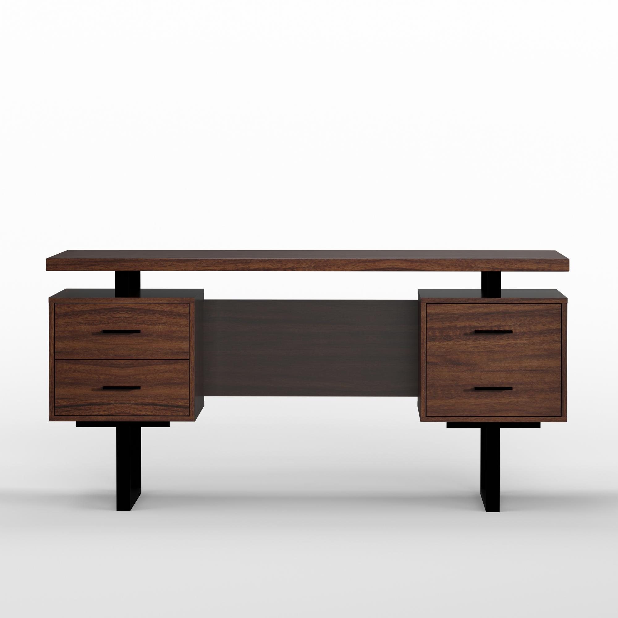 60" Modern Computer Desk - Black