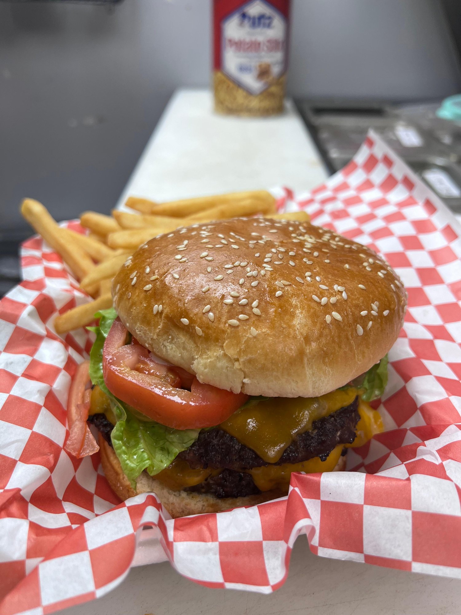 1 Lb. Bacon Cheeseburger with Fries