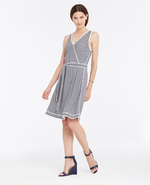 Tipped Wrap Dress