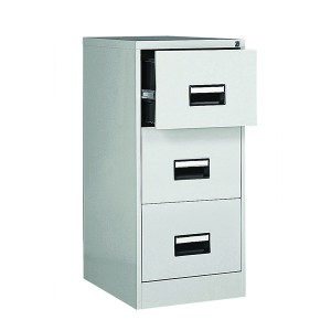 GO 3 Drawer Filing Cabinet Foolscap Grey