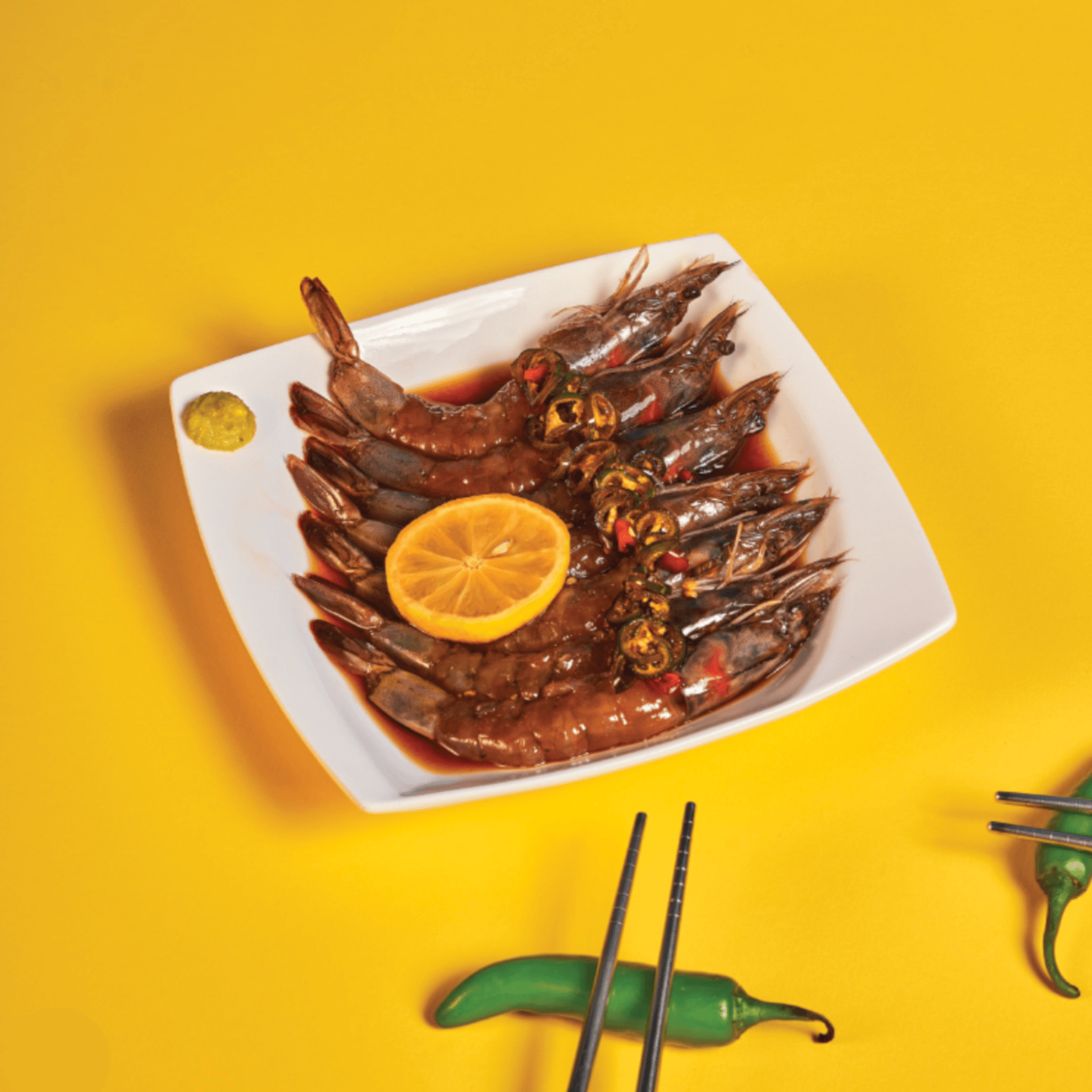 Soy Marinated Raw Prawns (Ganjang Saewoojang)