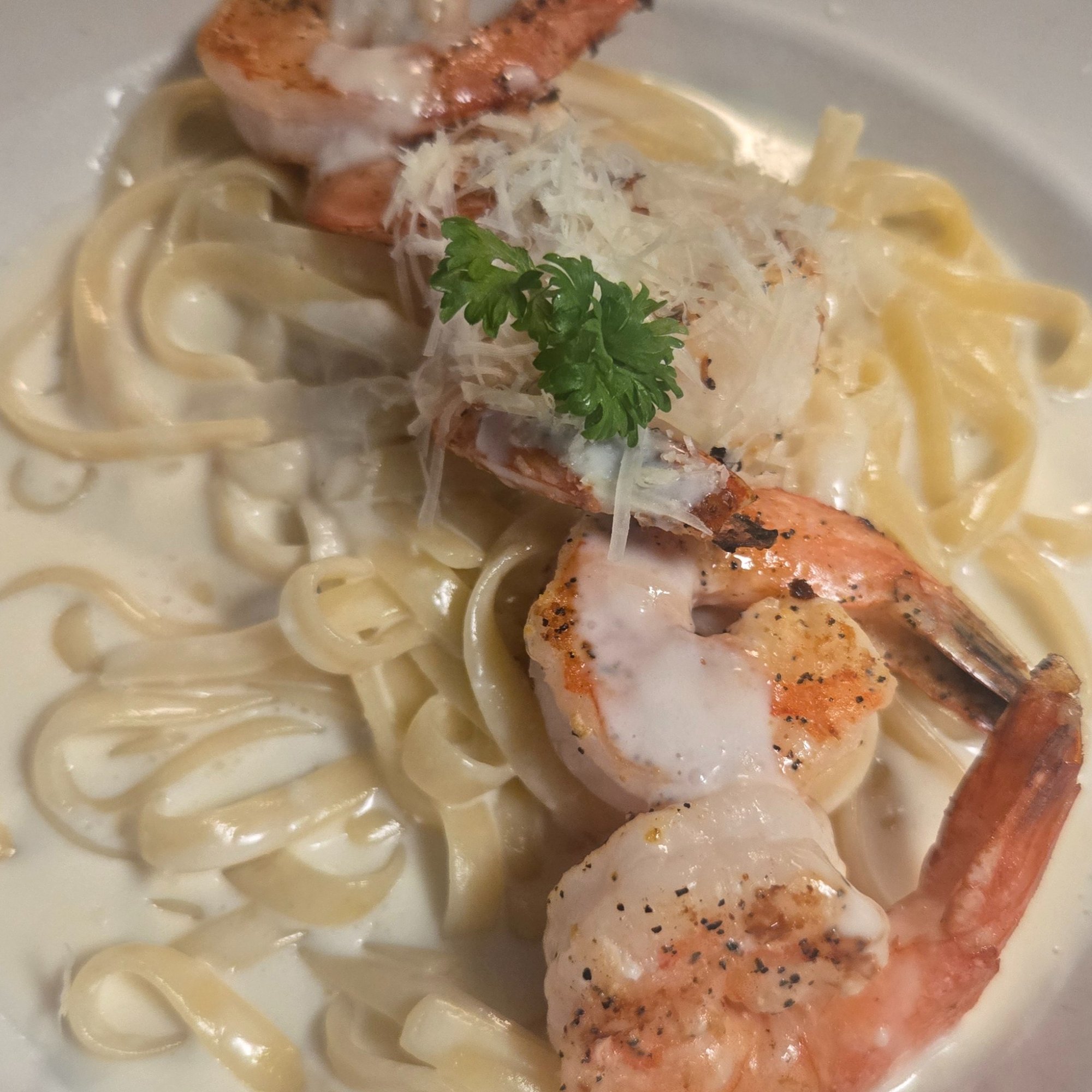 L:shrimp Alfredo