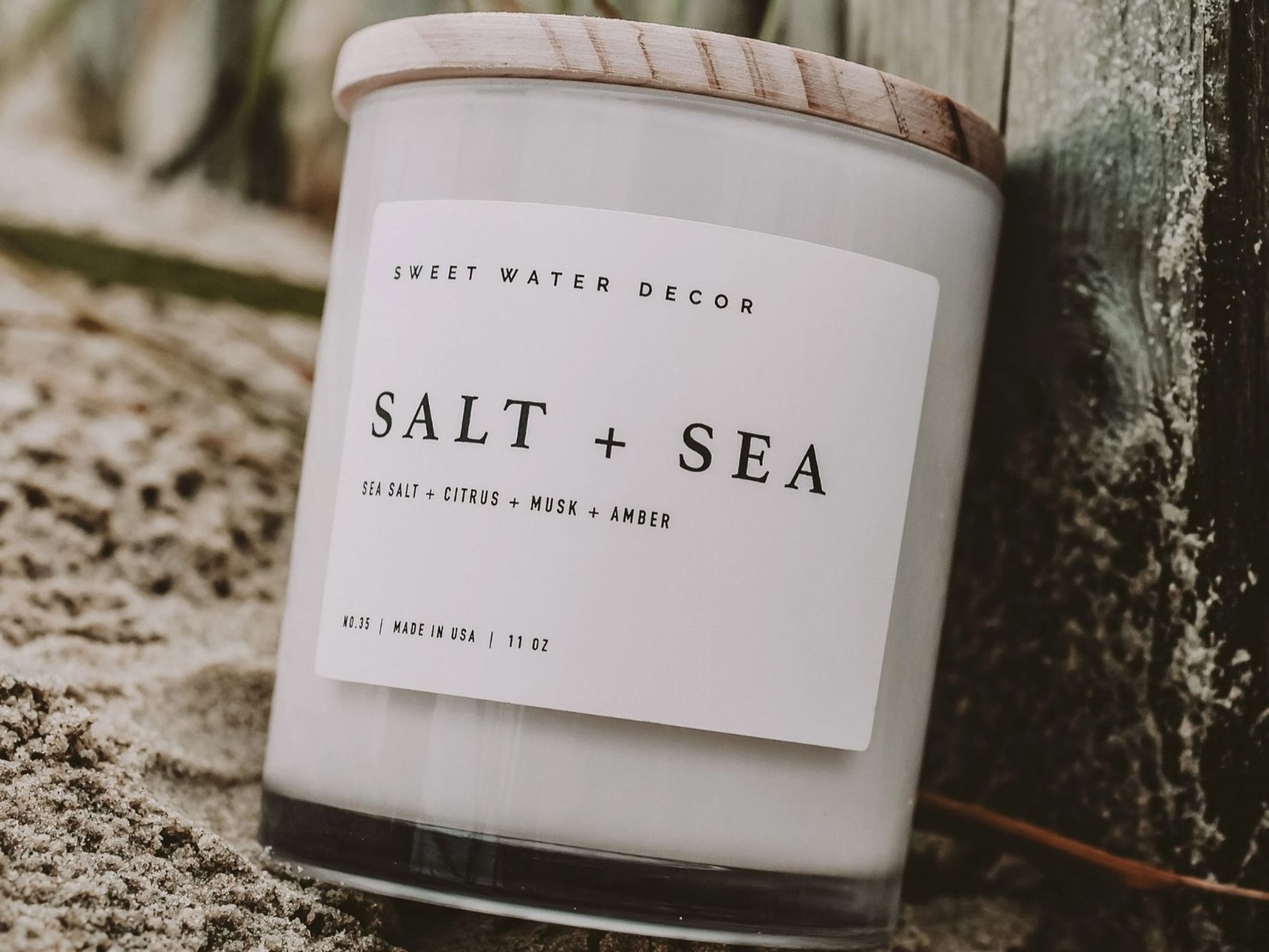 Salt and Sea 11 oz Soy Candle - Home Decor & Gifts