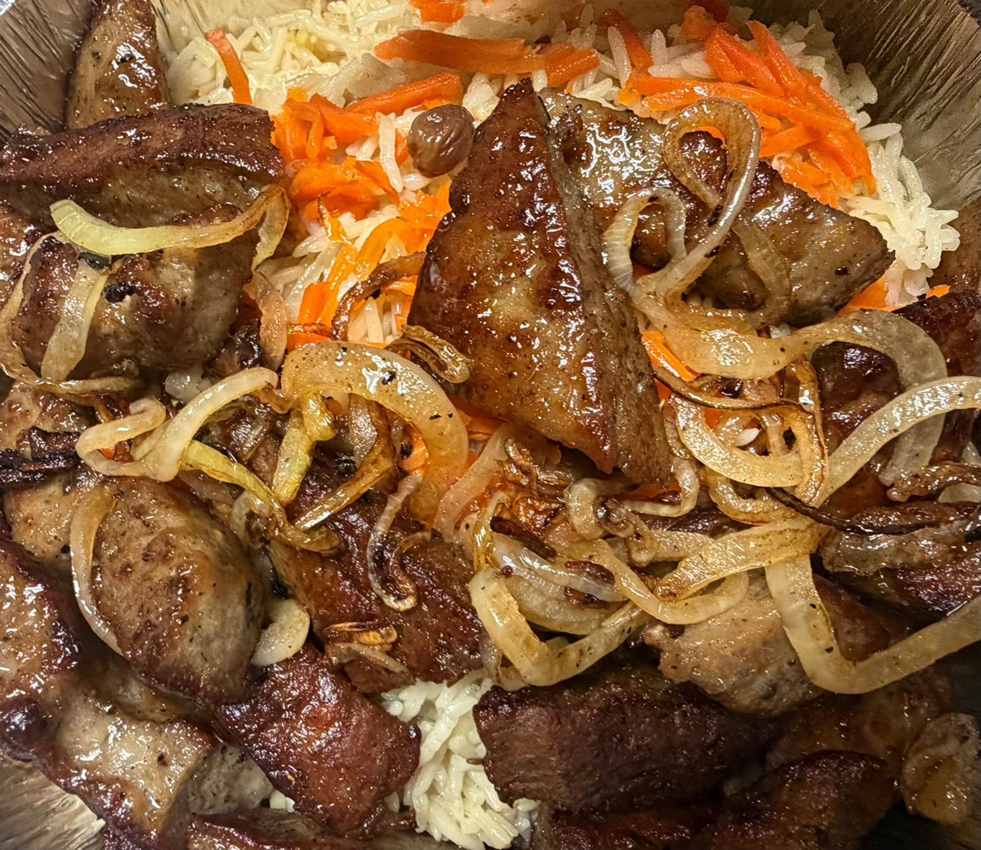 6. Gyro Meat Over Pulao Rice