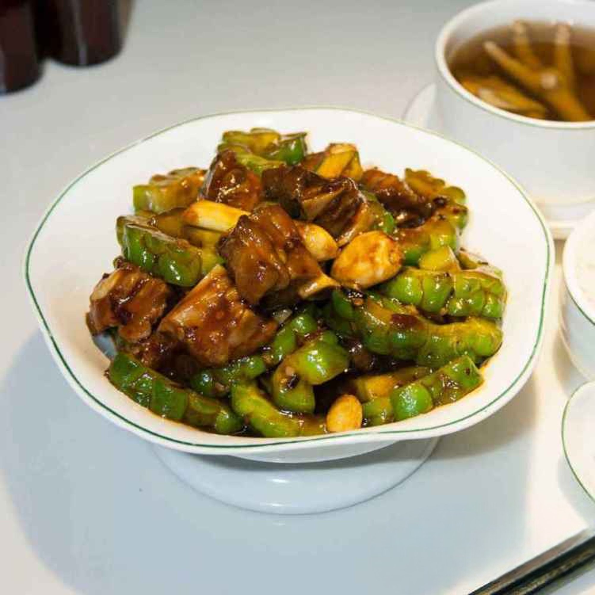 PK6. 涼瓜炆排骨/Braised Riblets w. Bitter Melon
