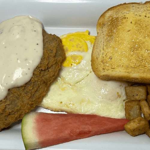 Chicken Fried Steak and Eggs