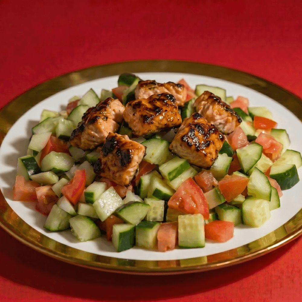 Salmon Tikka Salad