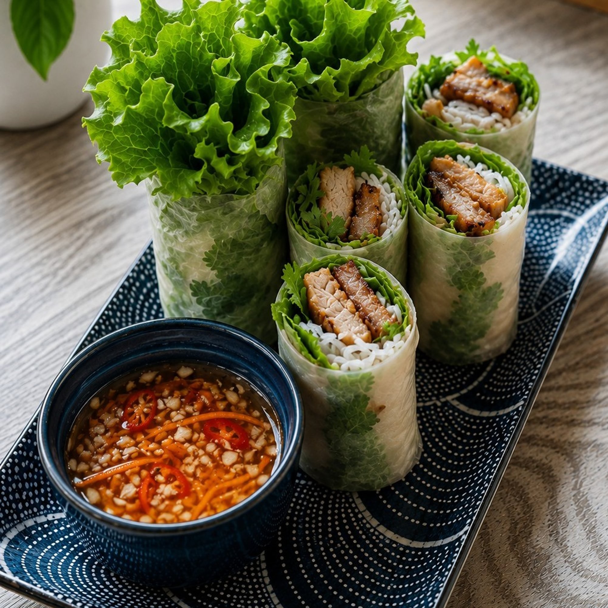 Lemongrass Pork Noodle Rolls