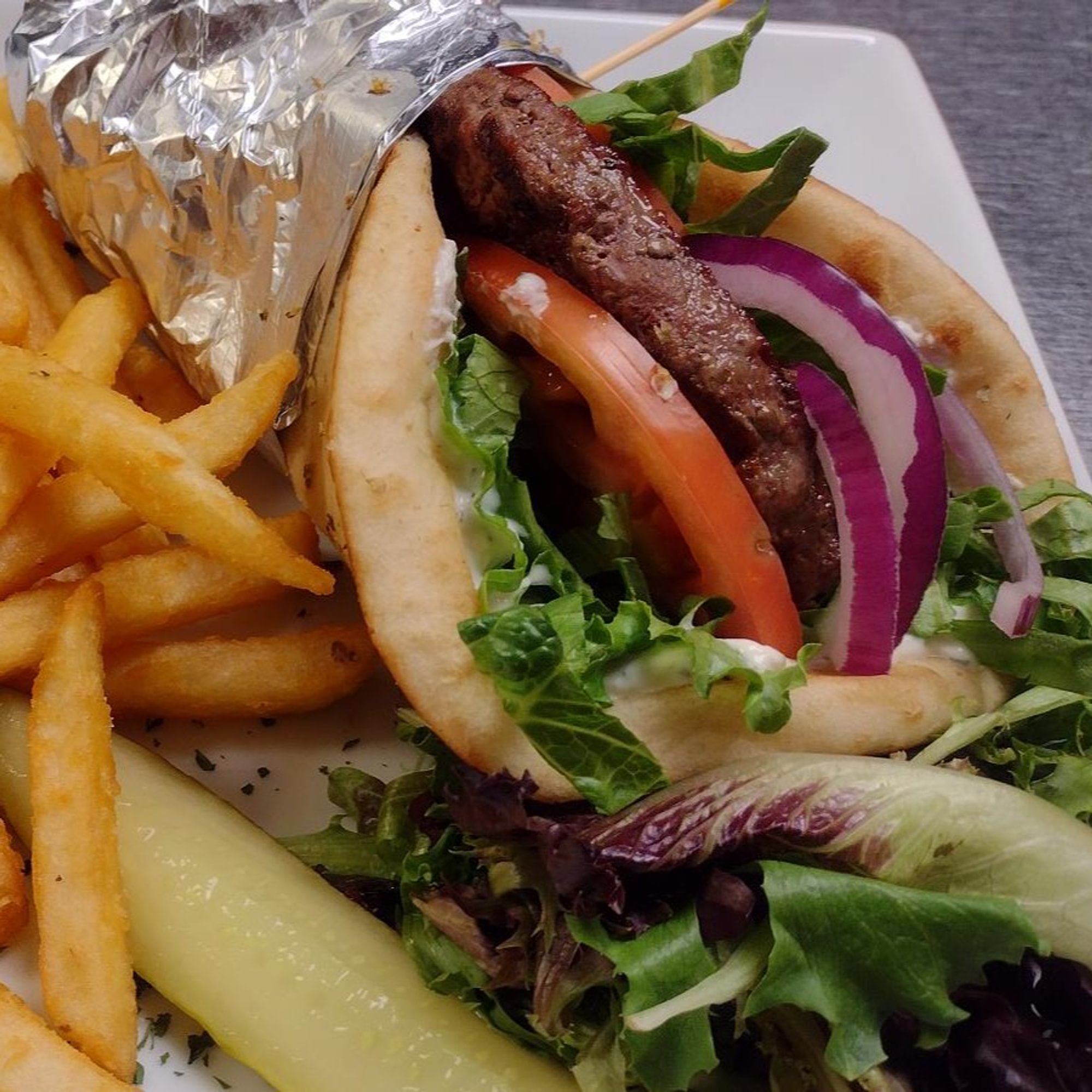 Burger Gyro Sandwich
