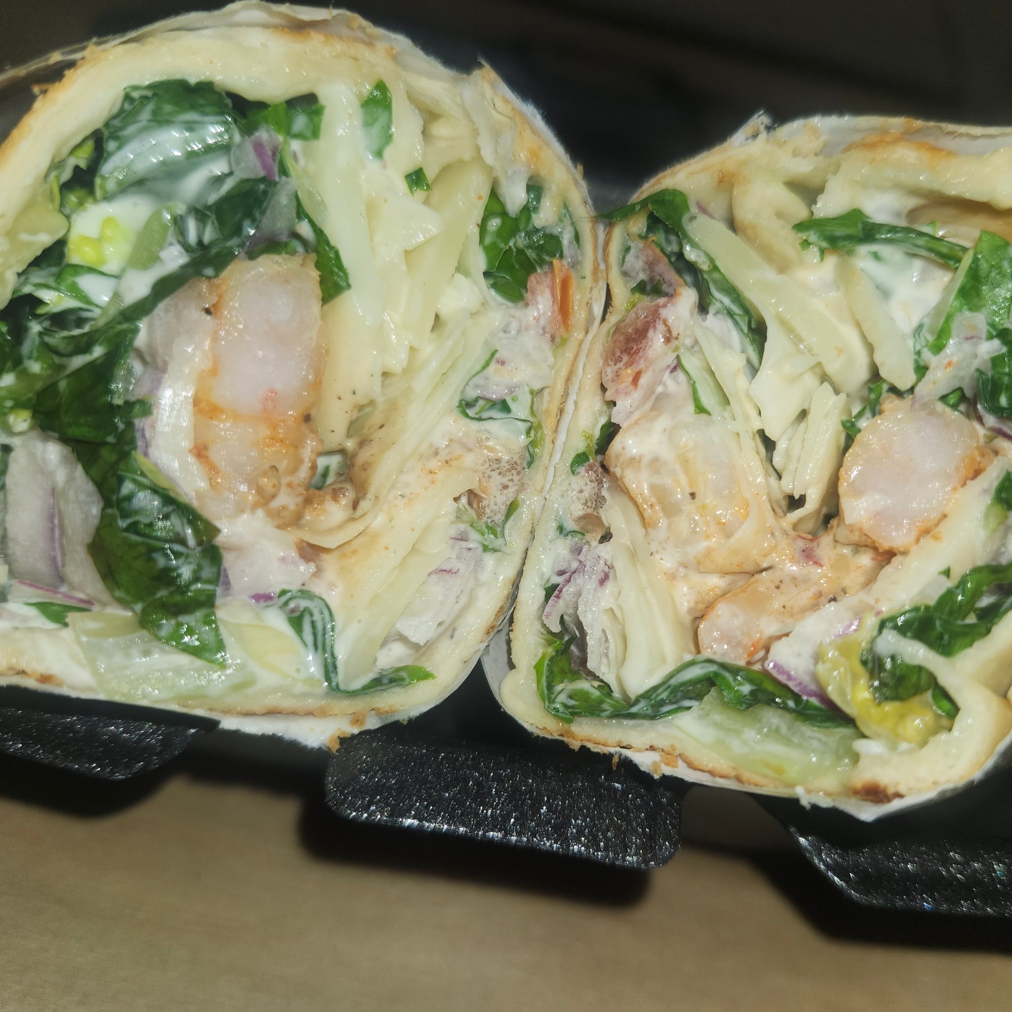 Shrimp Caesar Wrap