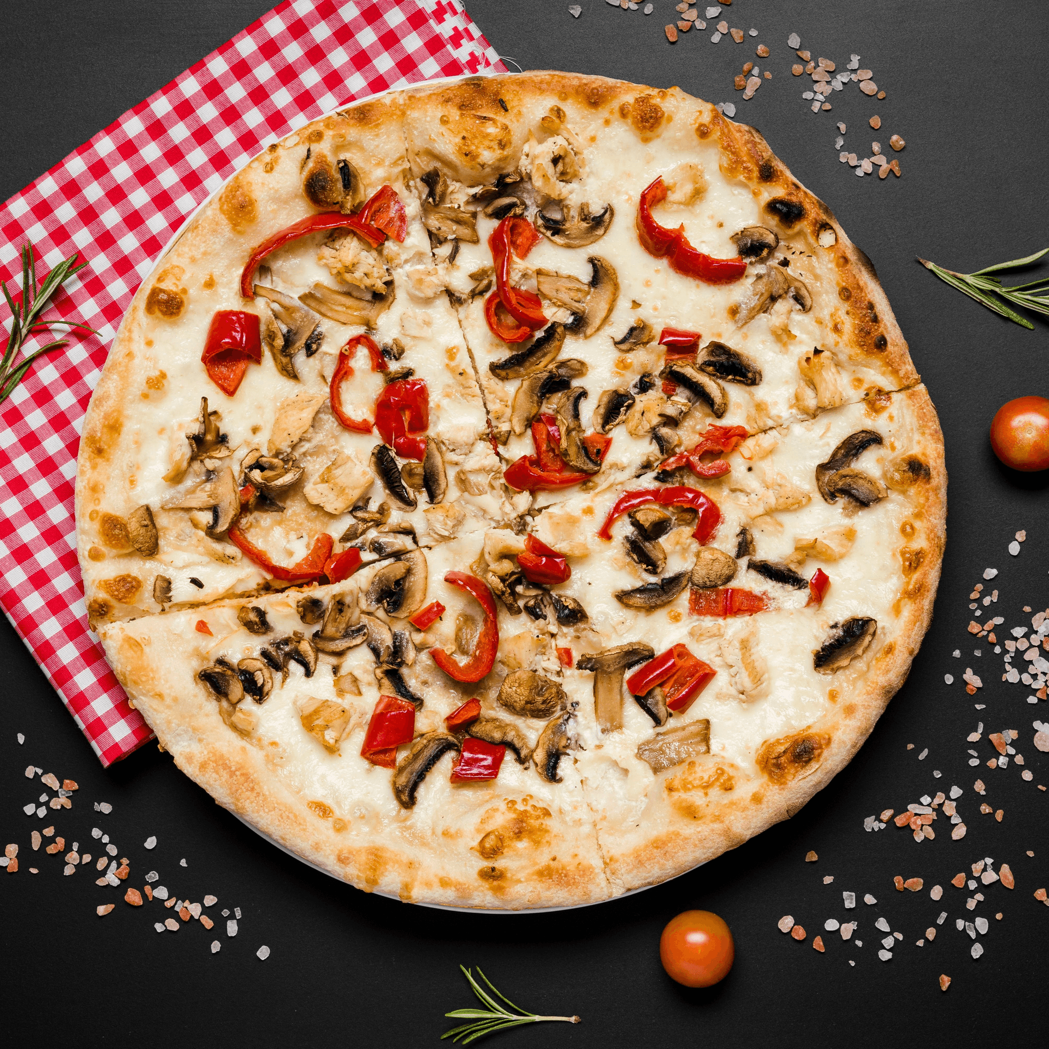 Mushrooms Pizza Pie