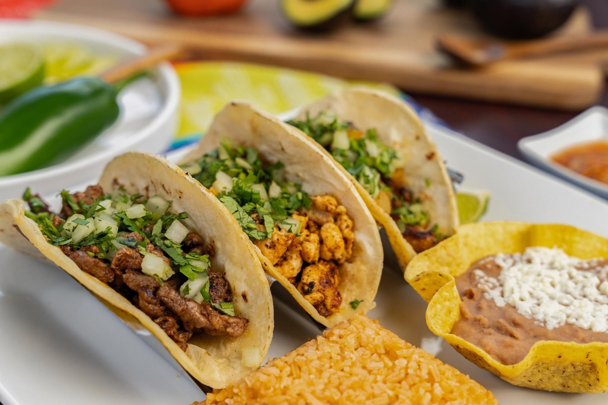 Mexican Tacos Entrée (3)