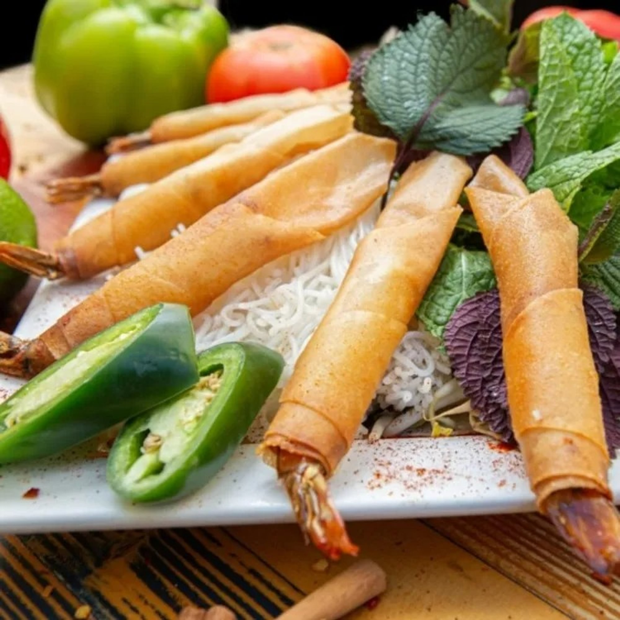Fried Shrimp with Veggies (6) (Tom Chien)
