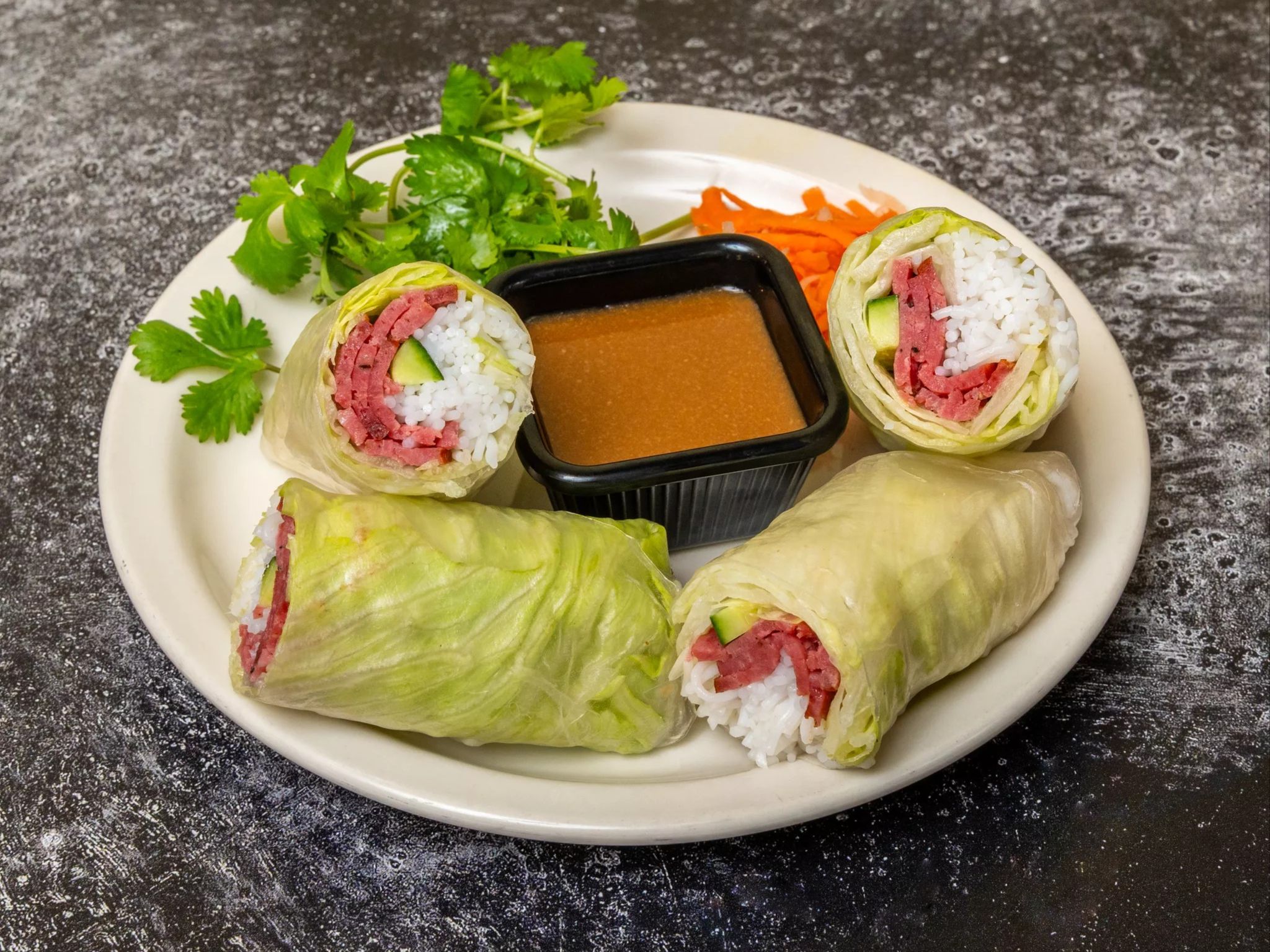 101. Salad Rolls Asian Sweet & Sour Pork