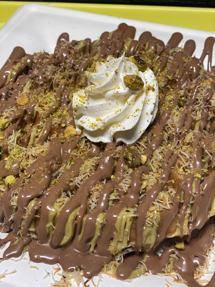 Dubai Chocolate Waffles