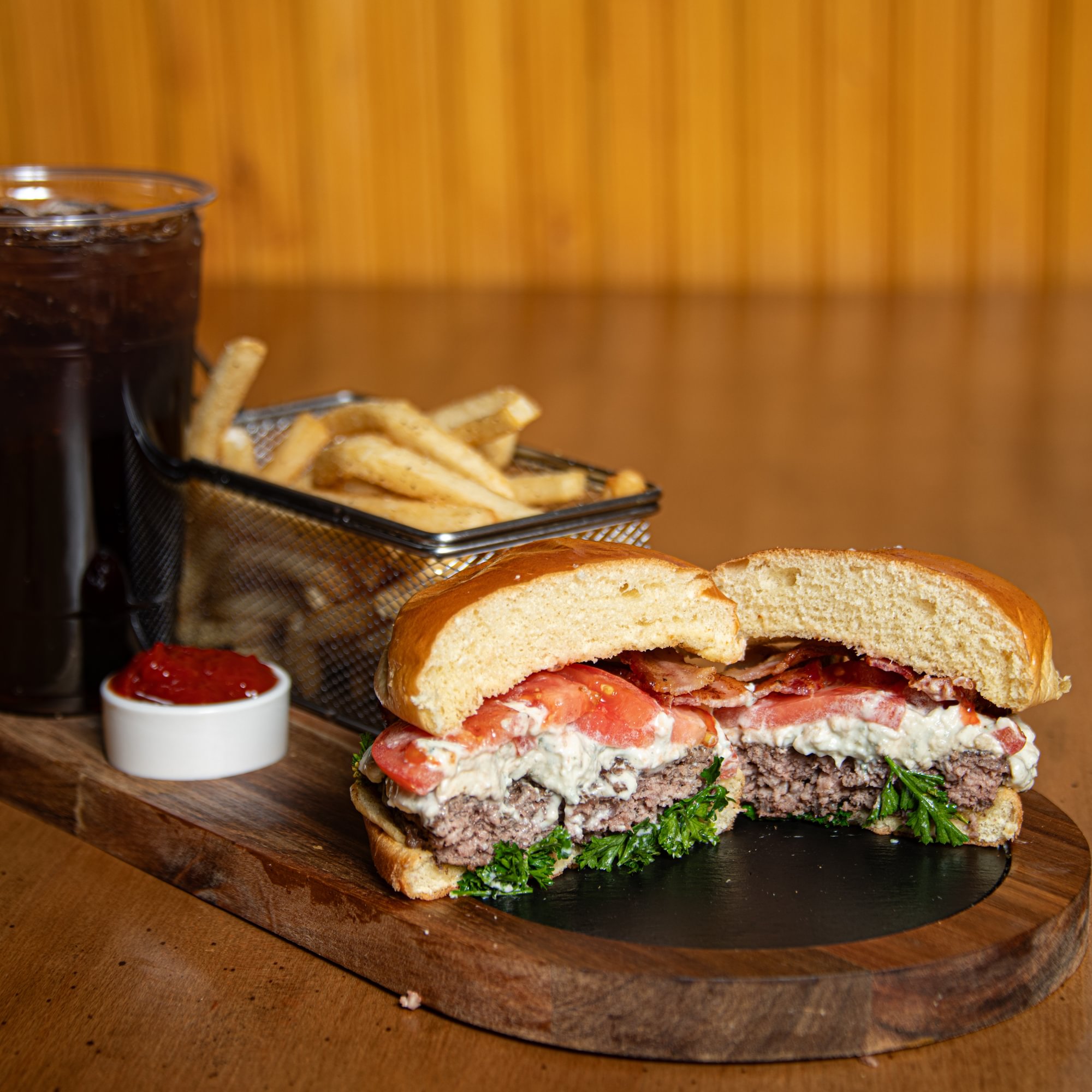 Blue Cheese and Bacon Burger