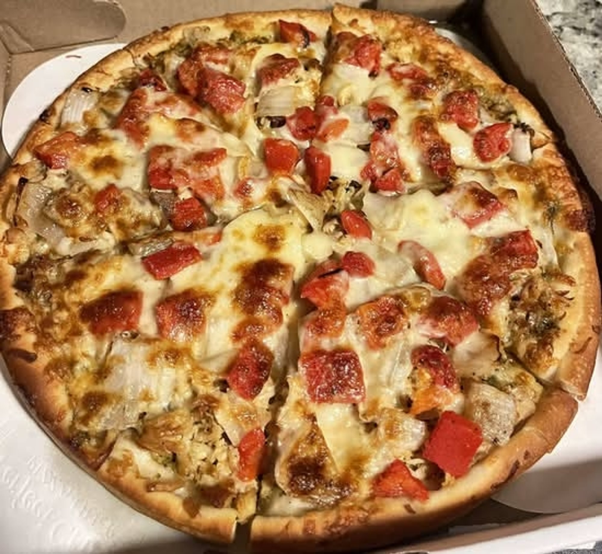 Chicken Pesto Pizza