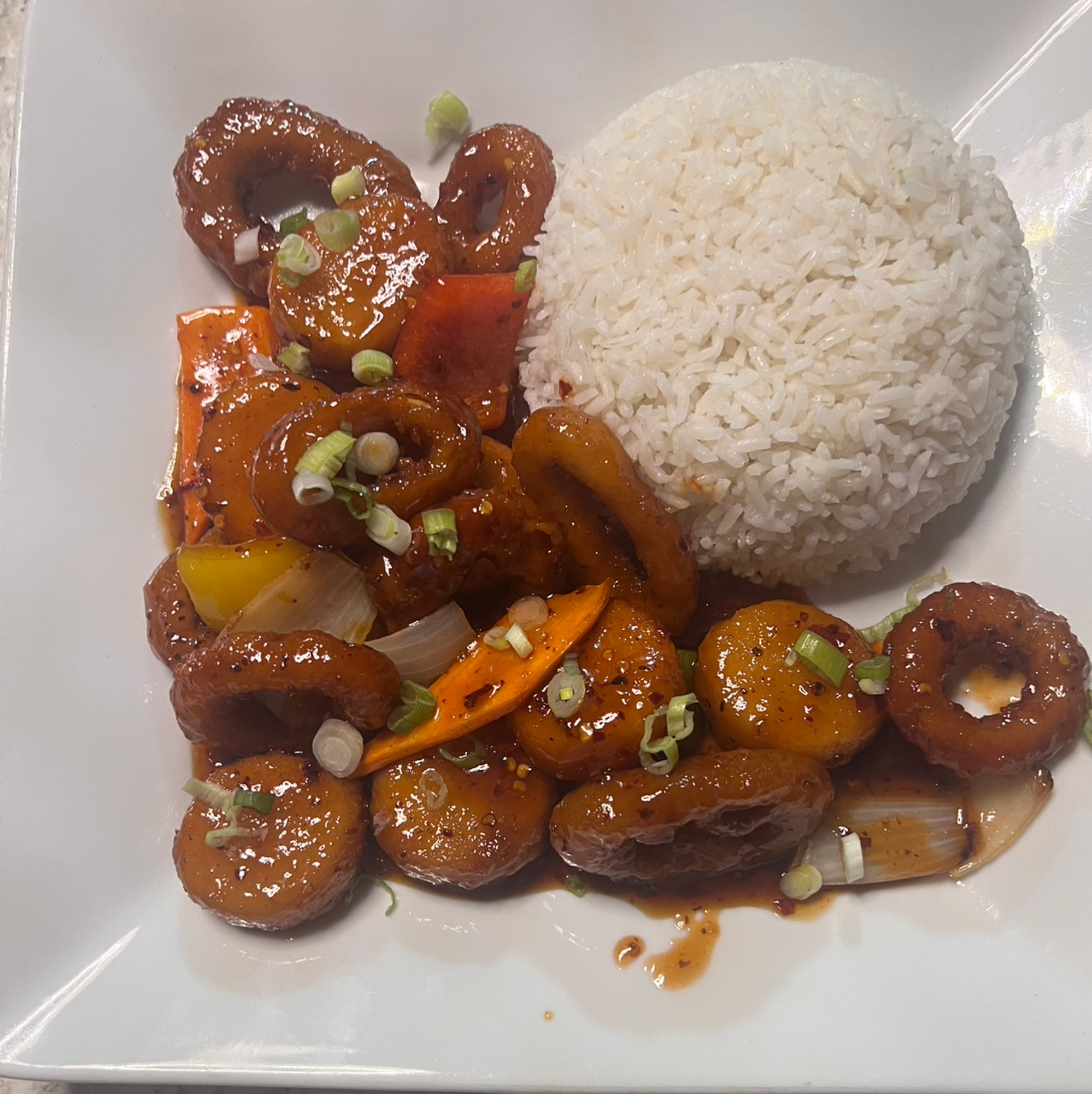Spicy Seafood Stir Fried 