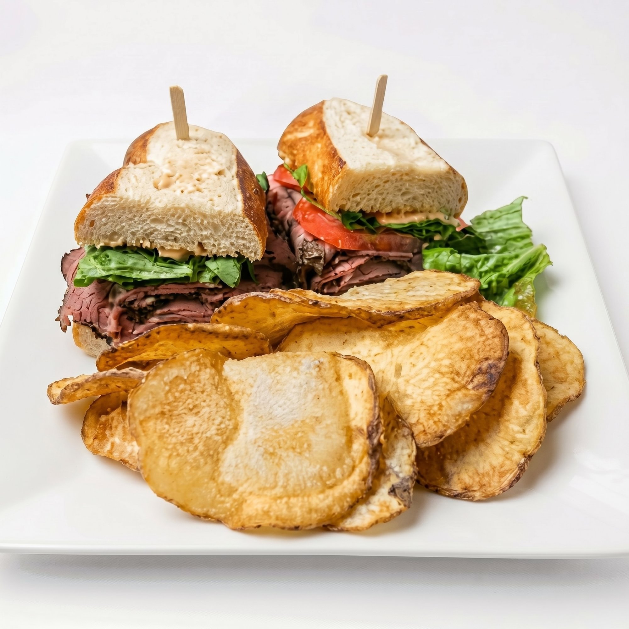 Sliders with Homemade Chips
