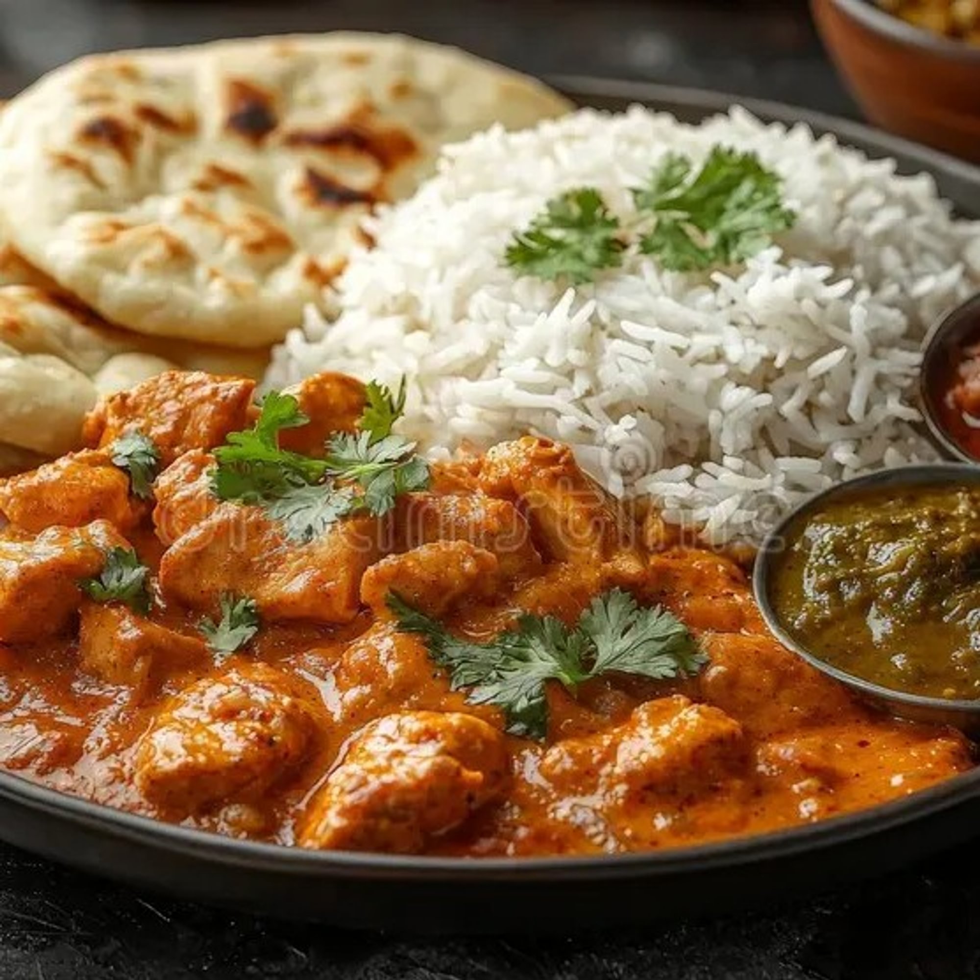 Chicken Curry with Rice & Naan