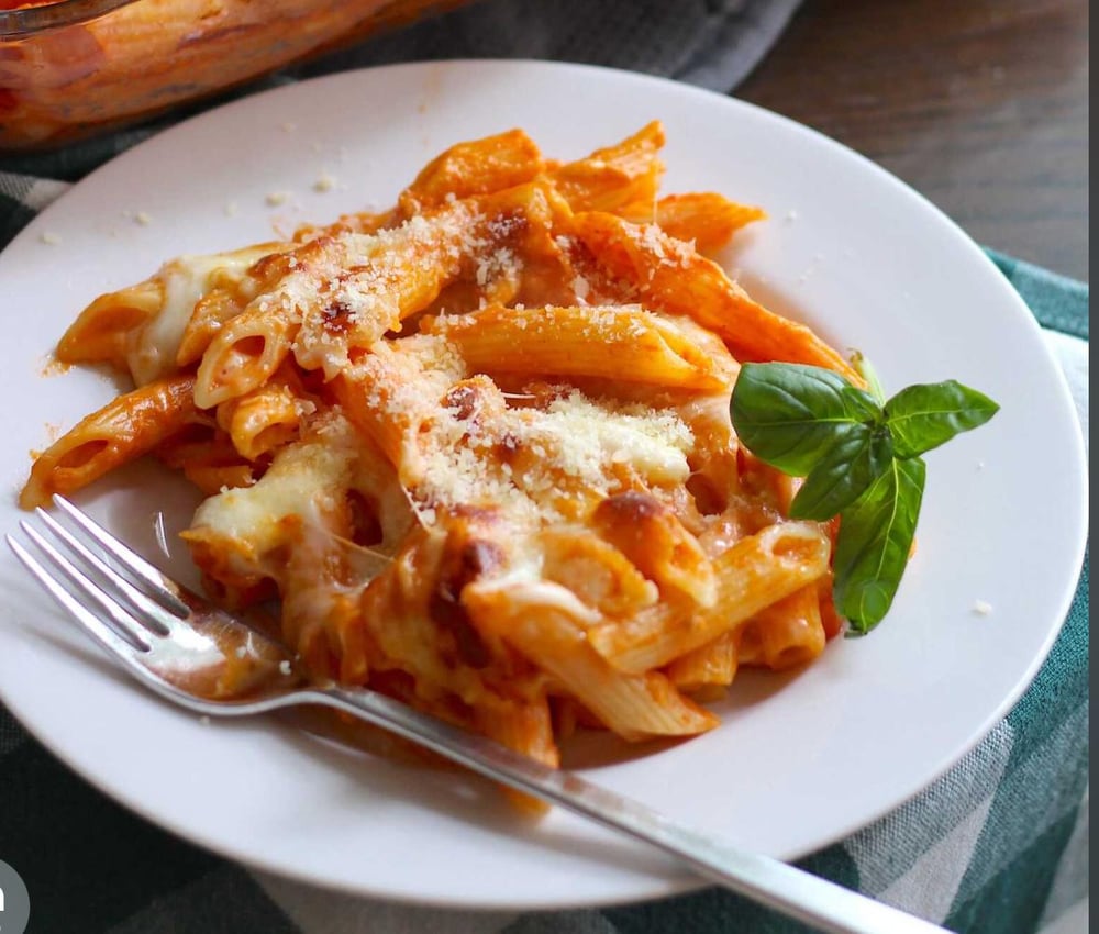 Baked Ziti W/ Meatballs, Sausage or Eggplant