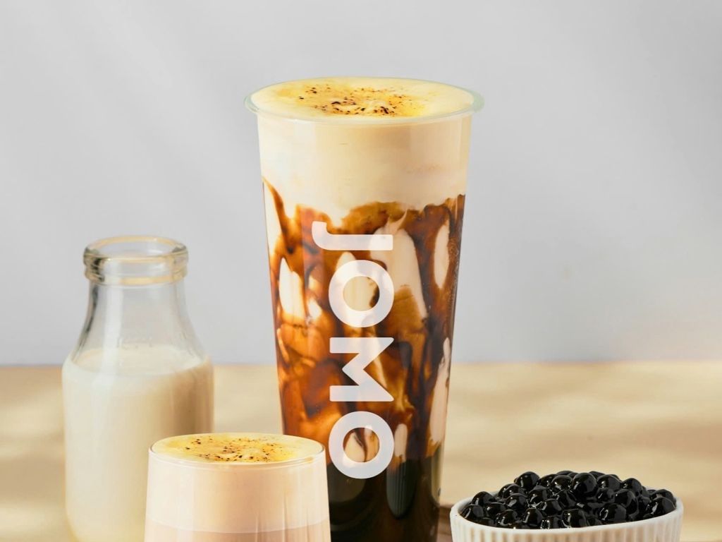 Cream Brulee Brown Sugar Fresh Milk w/t Boba, Foam