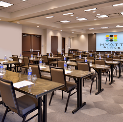 Our meeting room offers flexible staging options and free Wi-Fi.