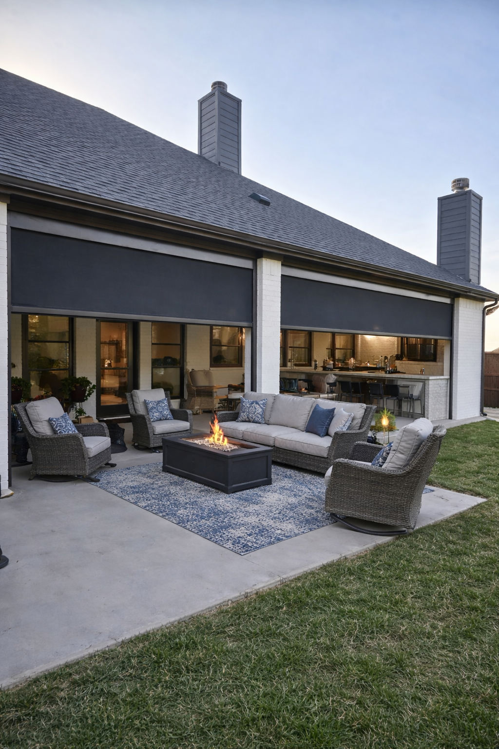 Motorized Screens, Motorized Shades, Retractable Shade, Smart Shades, Exterior Patio Screens
