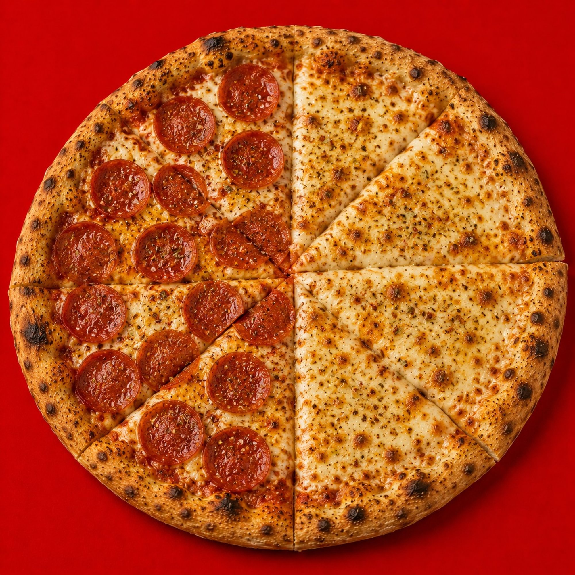 Half and Half Pizza