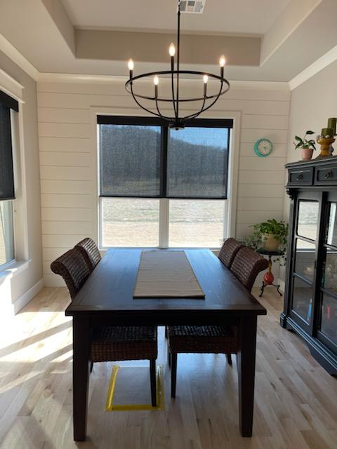 This Owasso room already had lots of texture between the wood floors and shiplap walls. We wanted to keep it simple on the windows-and that's why we went with sleek and clean Solar Shades!  BudgetBlindsOwasso  OwassoOK  SolarShades  FreeConsultation  WindowWednesday