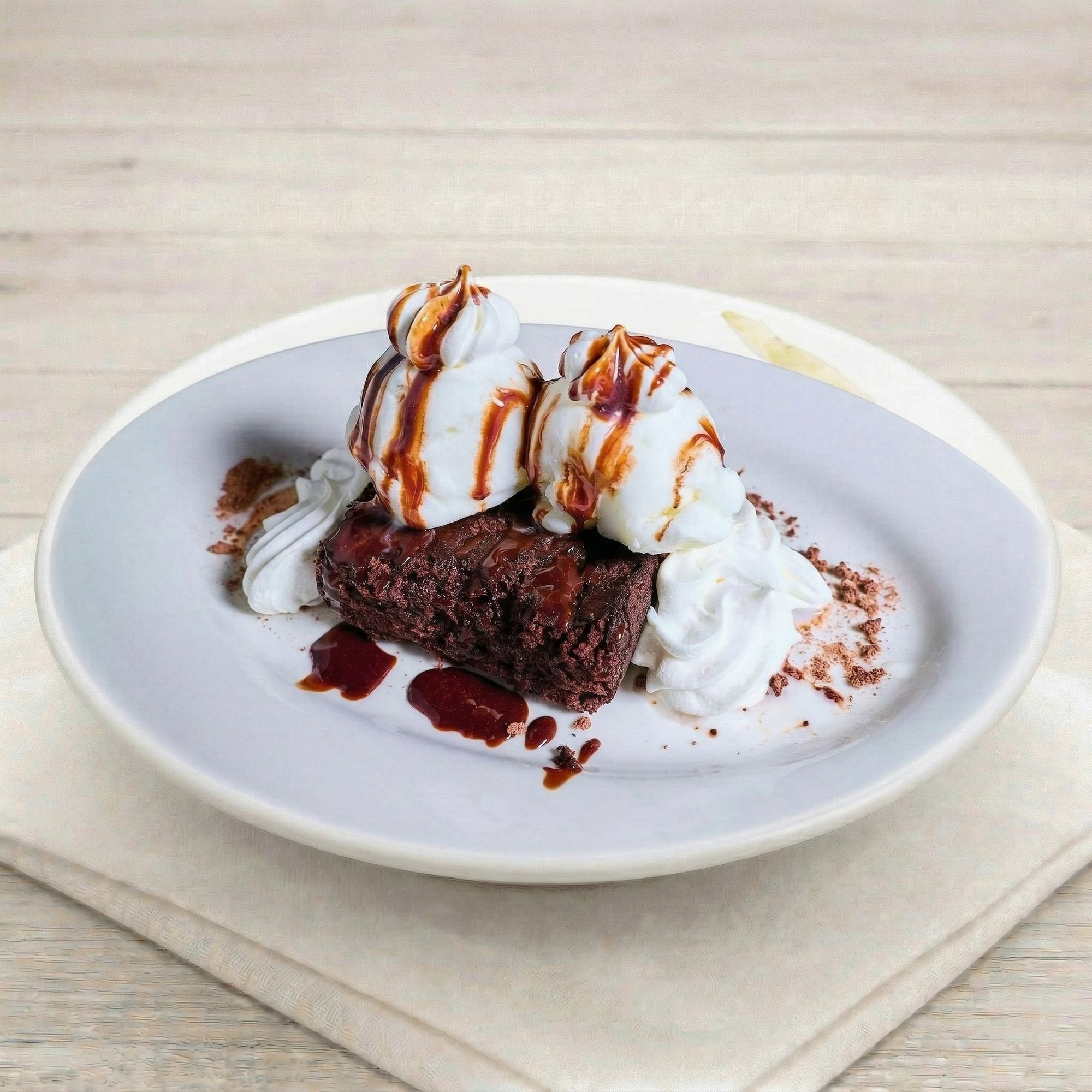 Chocolate Brownie with Ice Cream
