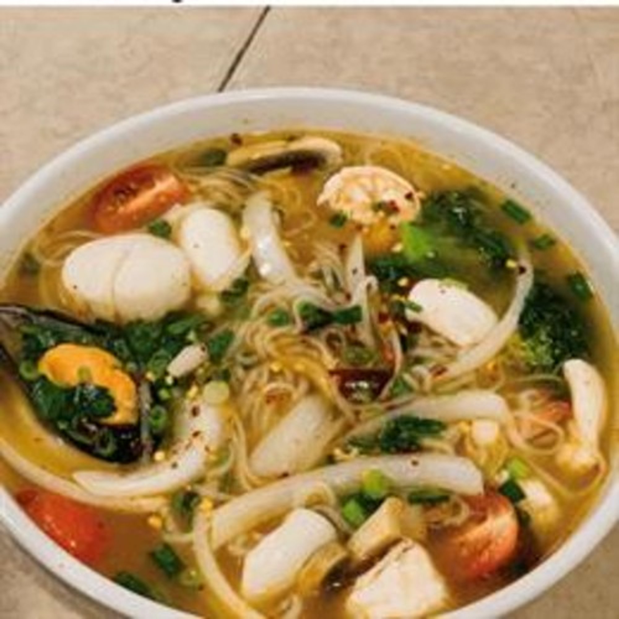 Tom Yum Noodle Seafood Soup