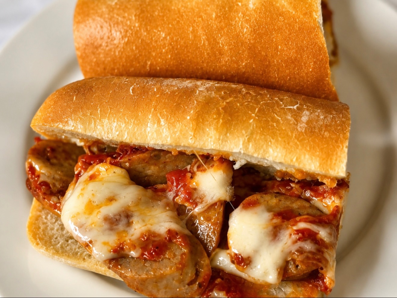 Sausage Parmigiana Sandwich