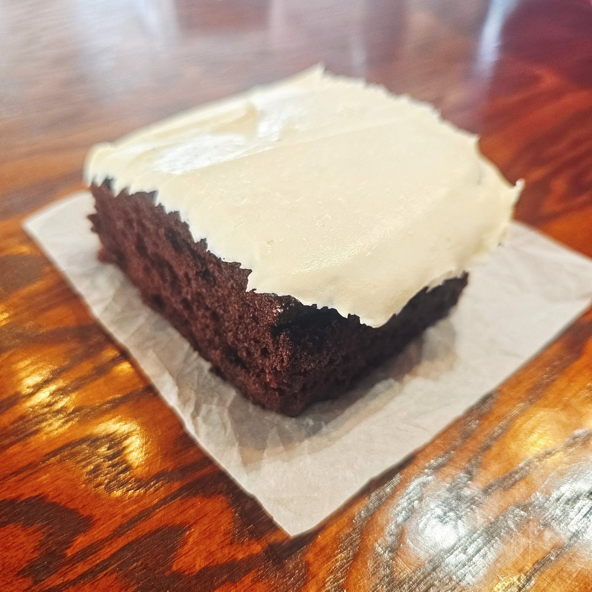 Chocolate Cake Slice w/Butter Cream Frosting