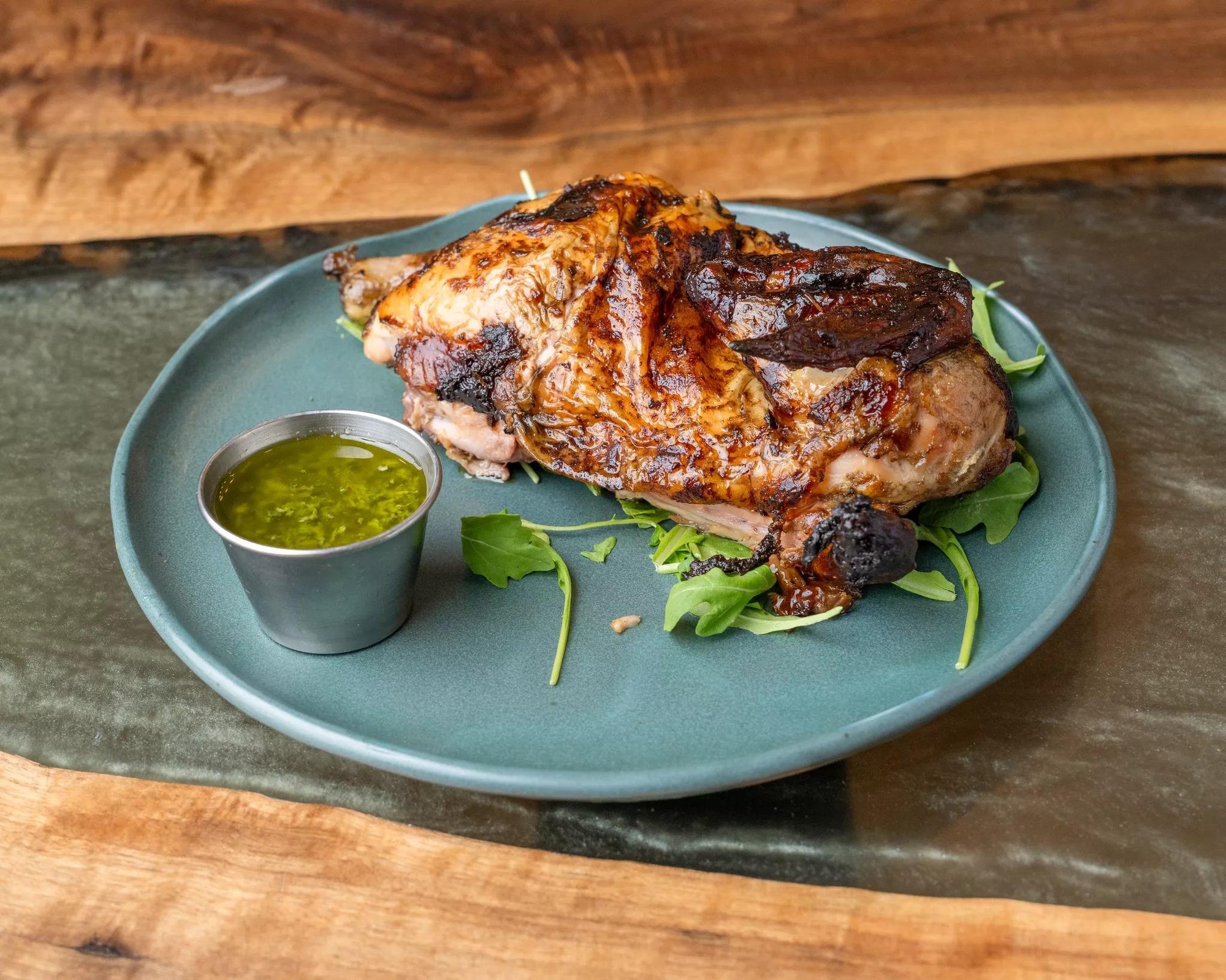 Wood Fired Rotisserie Chicken