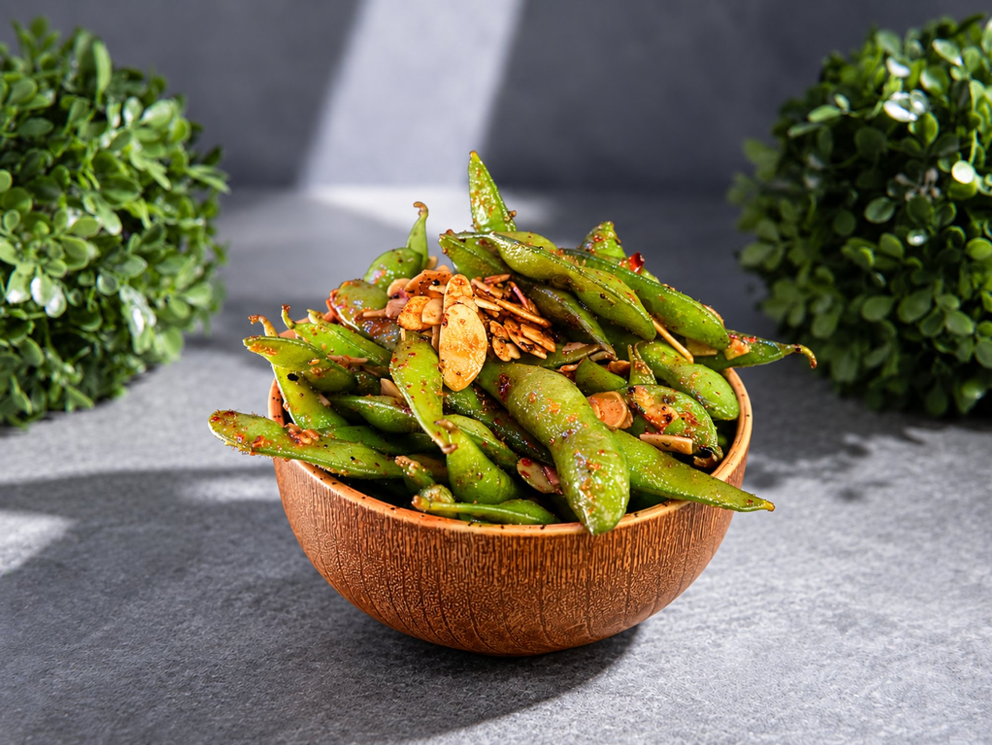 Spicy Edamame w/Almonds