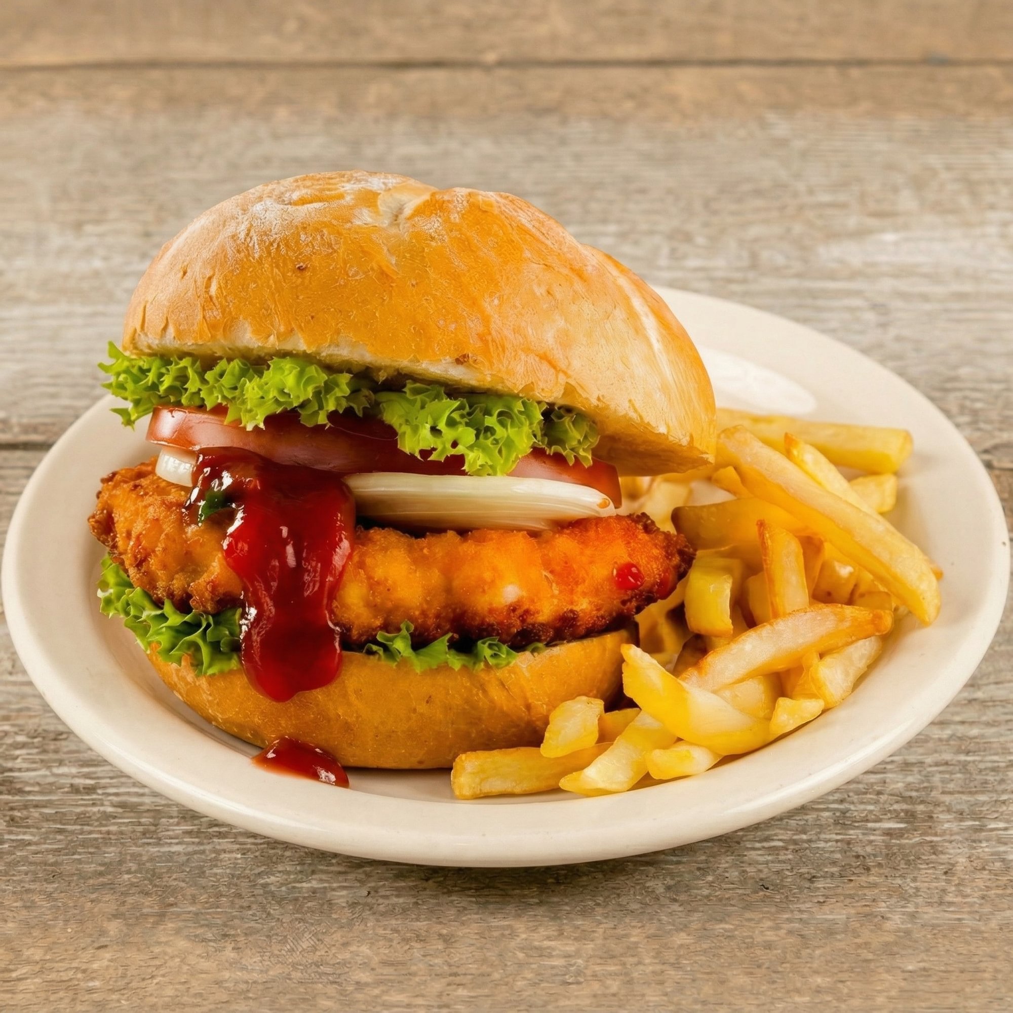Spicy Chicken Deluxe Burger