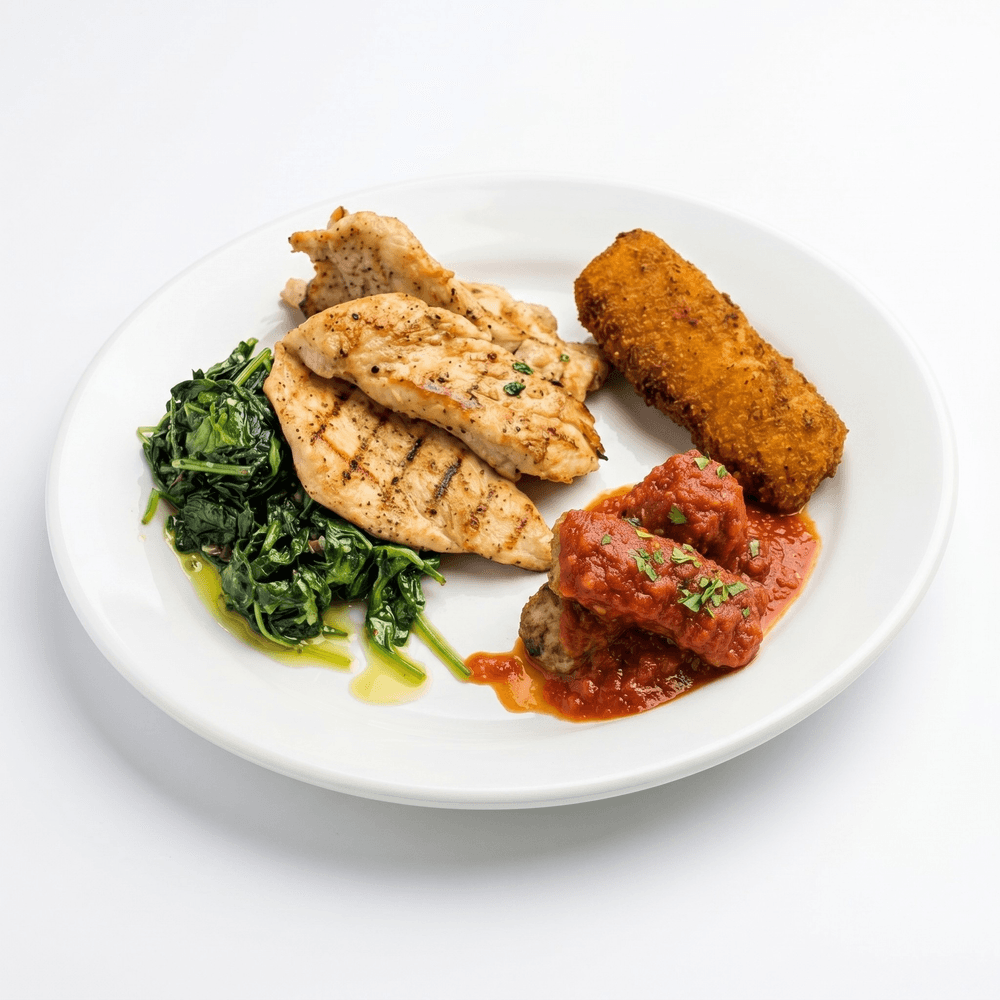 Grilled Pollo con Salsiccia