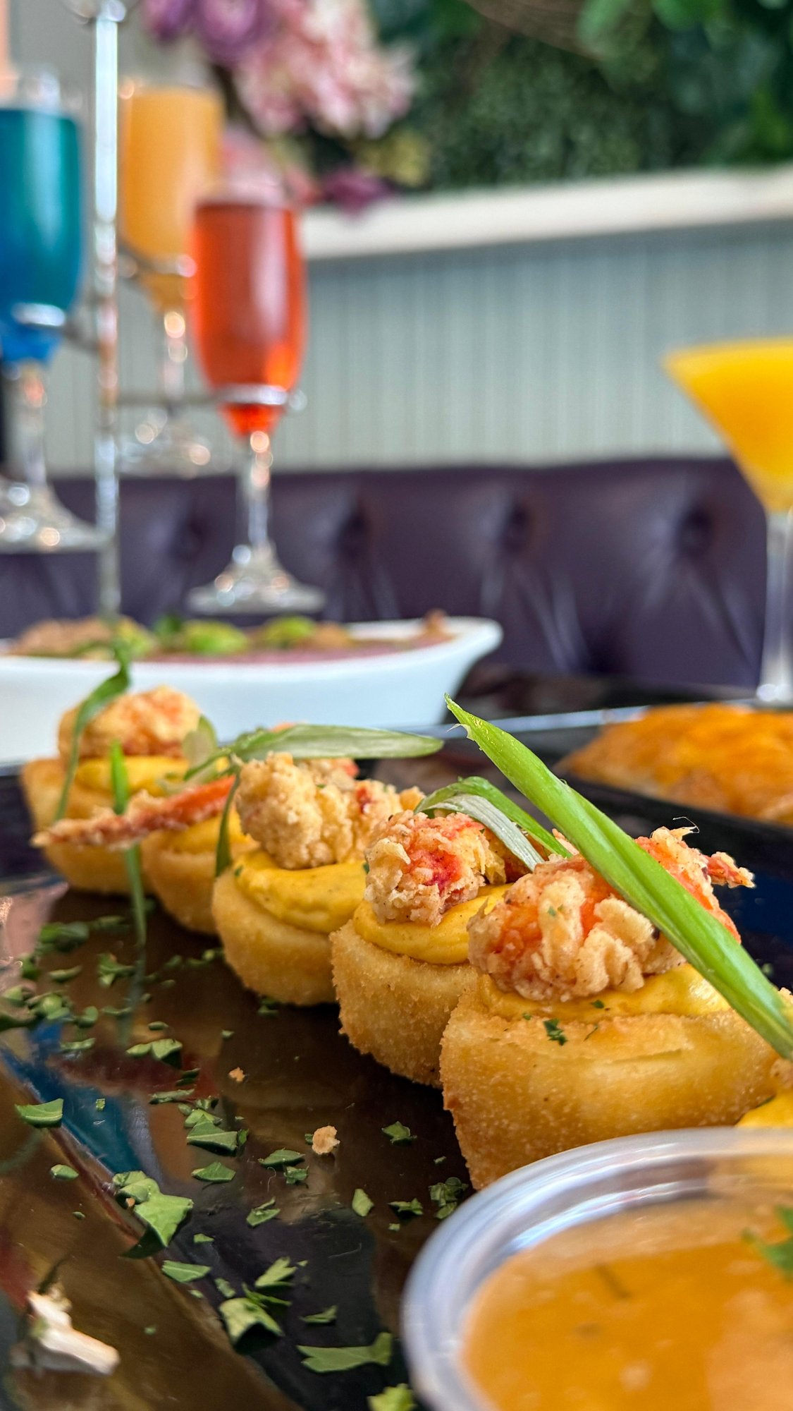 Tempura Pork Tenderloin Deviled Eggs