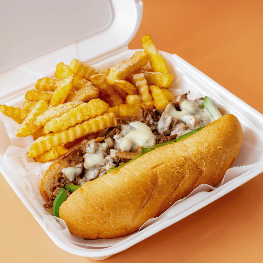 Philly cheese steak sandwich