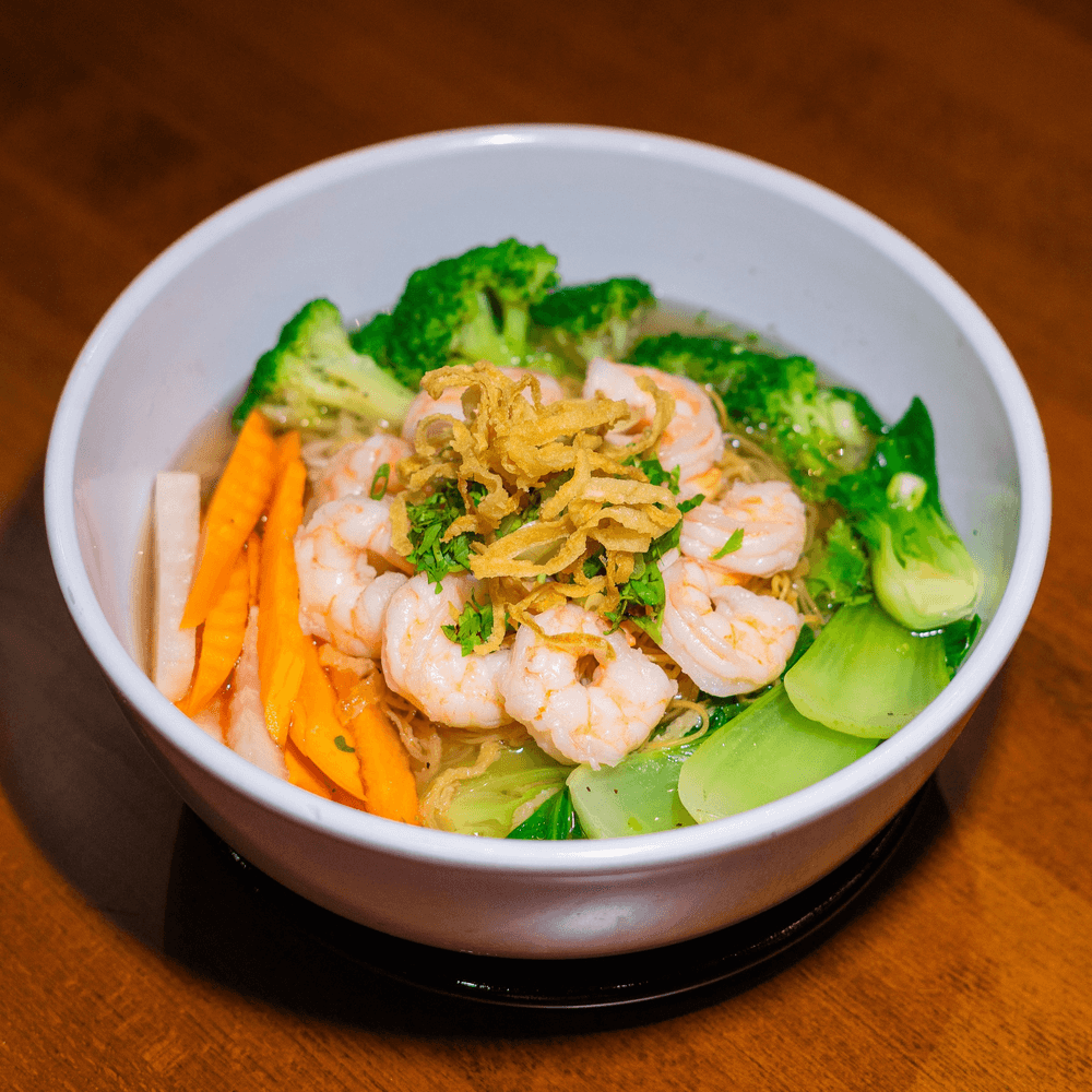 Shrimp Egg Noodle Soup