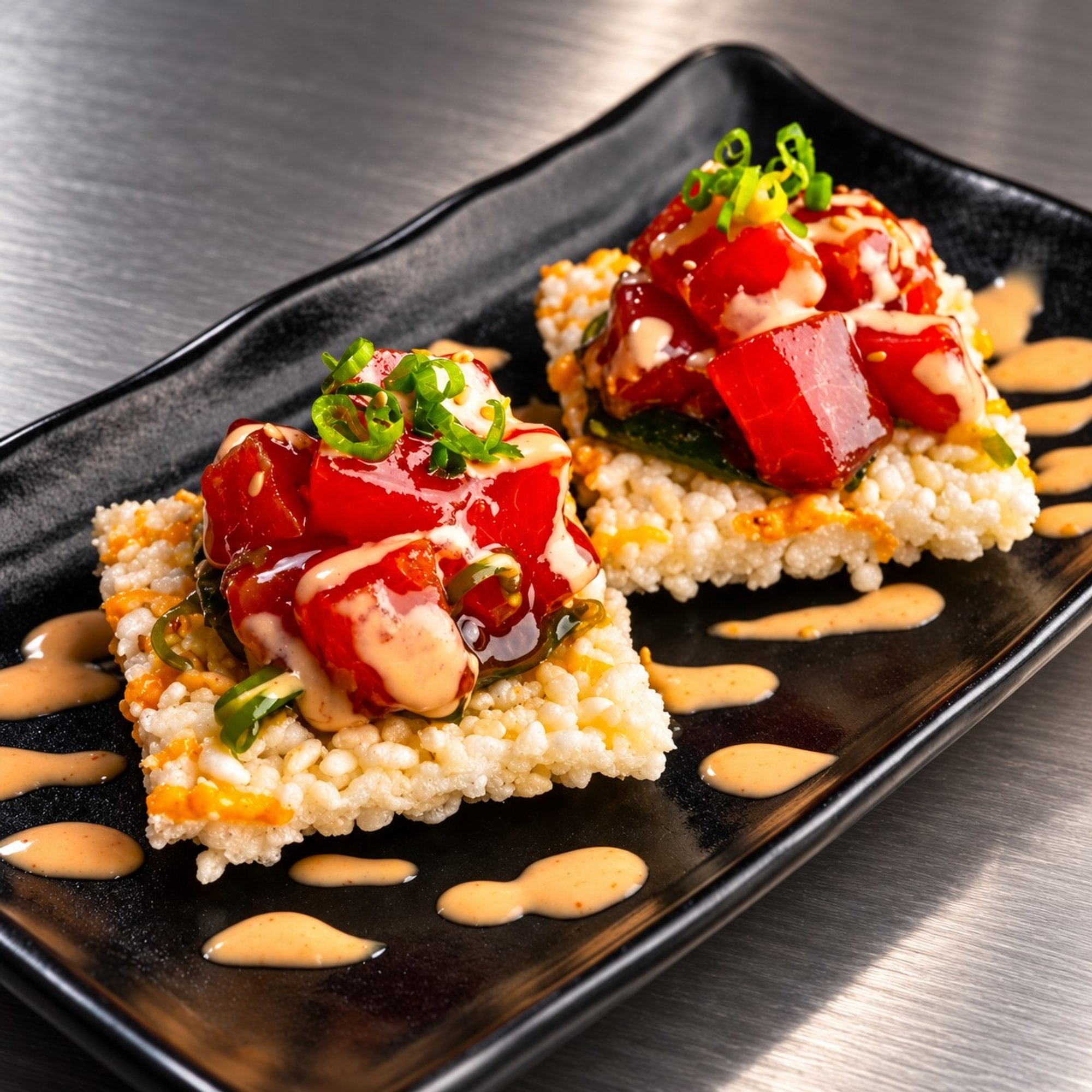 Senbei Ahi Tartare
