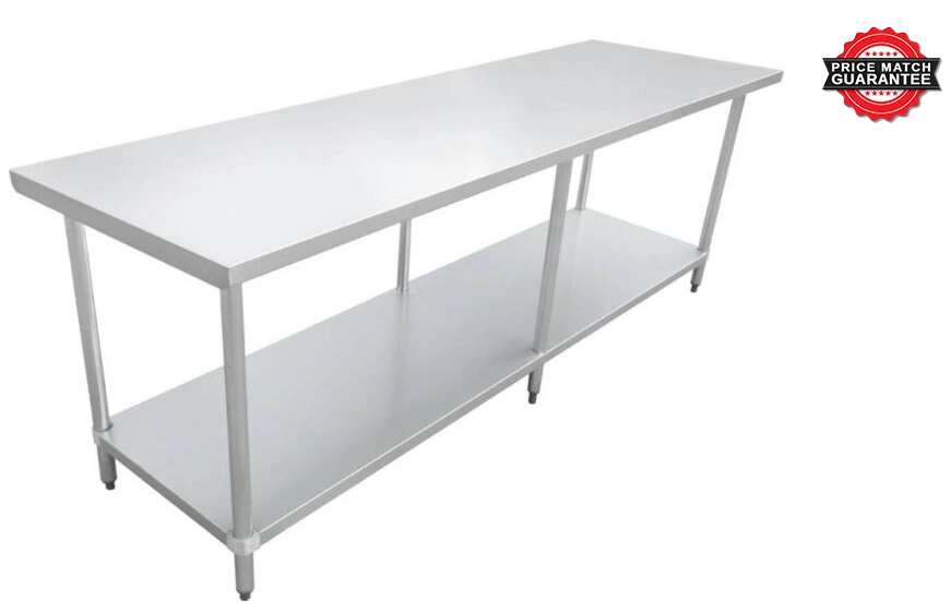 Zanduco Stainless Steel Worktable 30" x 96" with undershelf - Standard