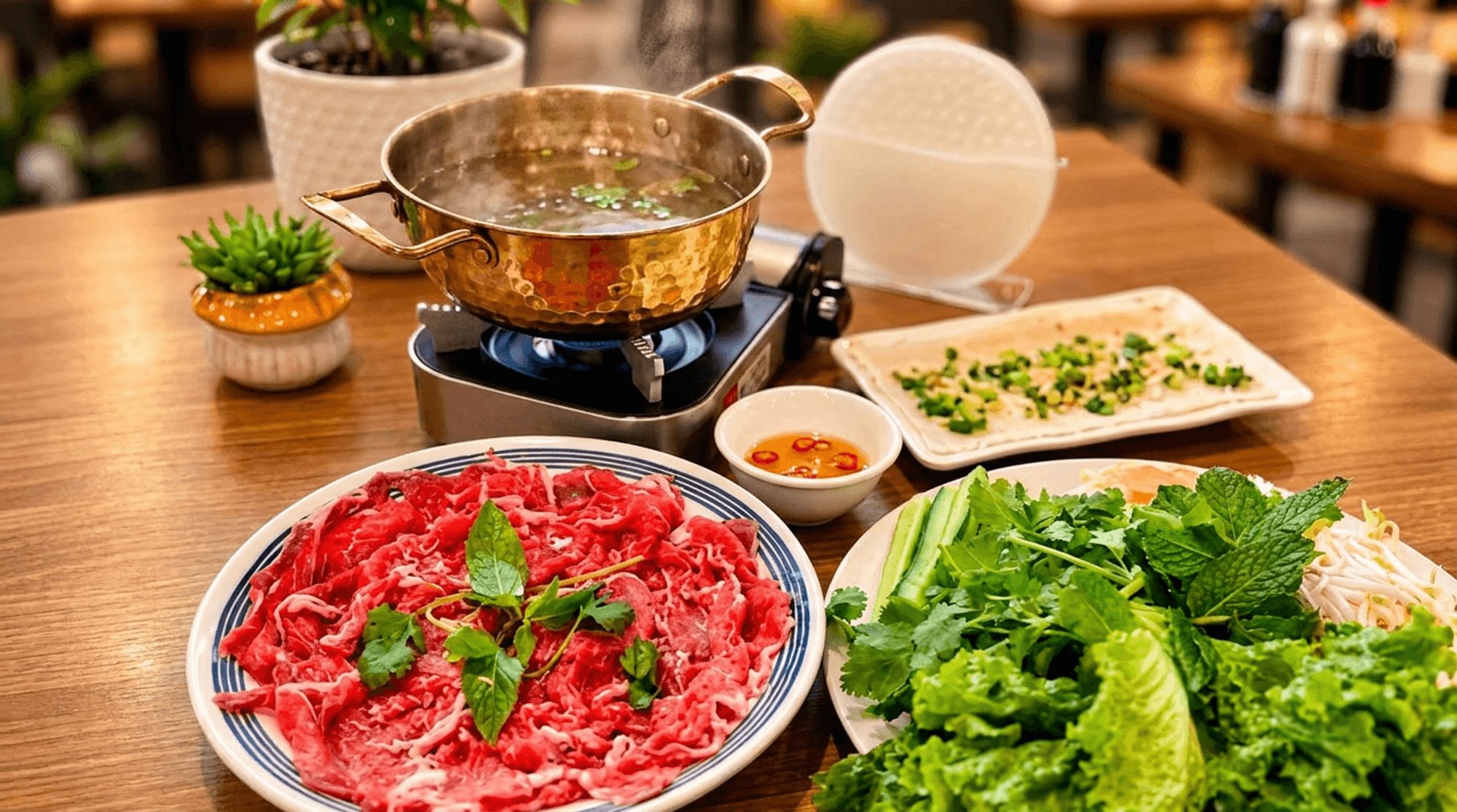 Vietnamese Vinegar Hot Pot with Beef – Bò Nhúng Dấm