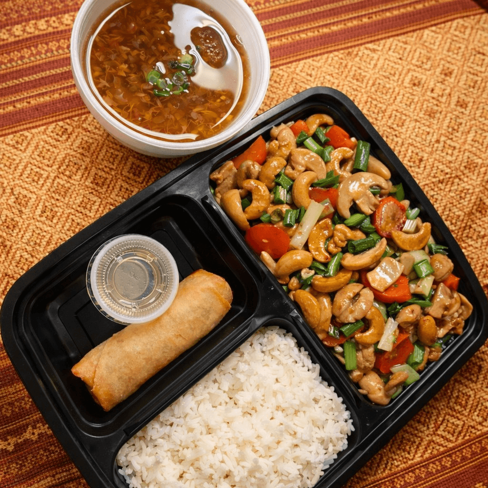 F : CASHEW STIR-FRY (CHICKEN or TOFU or VEGGIES)