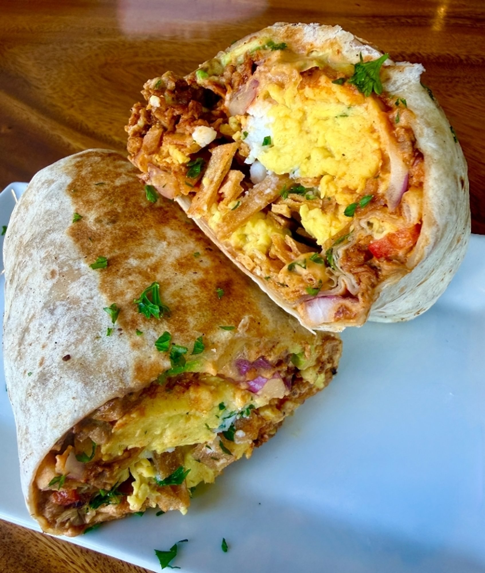 Chipotle Chorizo Chilaquiles Burrito